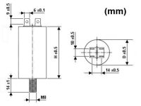 Velleman - SUE40U - Anlaufkondensator 40µF/450V