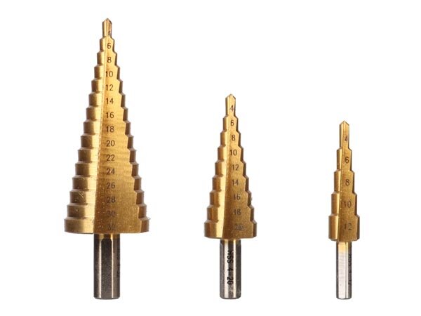Toolland - TL78001 - HSS-Stufenbohrer-Set - Titan Beschichtet - 3-tlg.