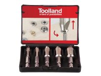 Toolland - TL78008 - Schraubenentfernungsset, 5-teilig,...