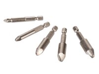 Toolland - TL78008 - Schraubenentfernungsset, 5-teilig, zum Entfernen beschädigter Schrauben, geeignet für Bohrmaschinen