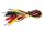 Velleman - TLM3 - Messleitung, Set, 3 Stück, Bananenstecker 4 mm auf isolierte Krokodilklemme, Kabellänge 90 Cm, 3 Farben schwarz/gelb/rot, maximal 30 V/2 A, in Blister