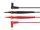 Velleman - TLM73 - PVC-Messleitungen, Set, CAT III 600 V, 12 A, 2 mm/4 mm, gerade Prüfsonde aus Edelstahl