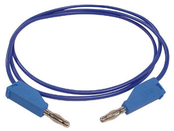 Velleman - TLM8BL - Messleitung, Bananenstecker 4 mm, doppelt isoliert, stapelbar, spritzgegossen, sehr flexibel, Kabellänge 100 cm, blau, maximal 30 V/3 A
