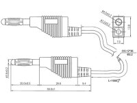 Velleman - TLM8BL - Messleitung, Bananenstecker 4 mm,...