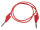 Velleman - TLM8R - Messleitung, Bananenstecker 4 mm, doppelt isoliert, stapelbar, spritzgegossen, sehr flexibel, Kabellänge 100 cm, rot, maximal 30 V/3 A