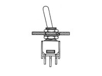 velleman - TS-4B - Kippschalter - subminiatur - vertikal SPDT Ein - (Ein)