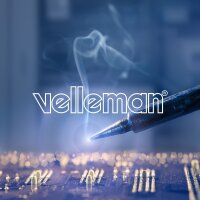 Velleman - VTSS4NSET - Lötstation Set 40-48 W mit Mika-Heizkörper, Lötkolben, Lötkolbenständer und Reinigungsschwamm, Lötset, analog Lötgerät, Löt- und Entlötgeräte, einstellbare Temperatur 150-480 °C, grau