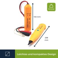 Velleman - VTTEST11N - Leitungssucher und Kabeltester mit Tongenerator Perimeterdrähten für alle Roboterrasenmäher, elektrischen Verkabelungen und Telefonkabeln