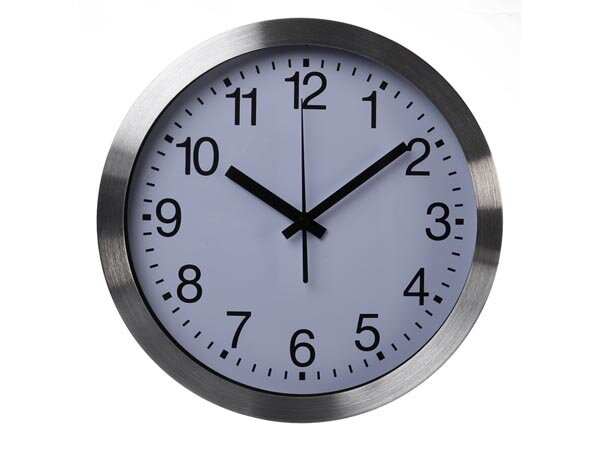 Perel - WC101 - Funkwanduhr rund, Wanduhr groß, moderne Wanduhr für Küche, Wohnzimmer, Büro, Schlafzimmer