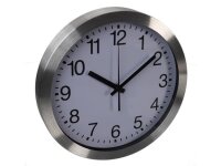 Perel - WC101 - Funkwanduhr rund, Wanduhr groß, moderne Wanduhr für Küche, Wohnzimmer, Büro, Schlafzimmer