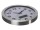 Aluminium-Wanduhr Mit LCD, Thermometer, Hygrometer & Wettervorhersage - Ø 35 cm