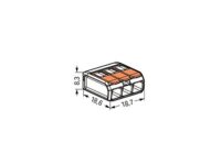 Wago - WG221413 - Kompakt-Verbindungsklemme 3 x 0.2 - 4 mm² für alle Leiterarten