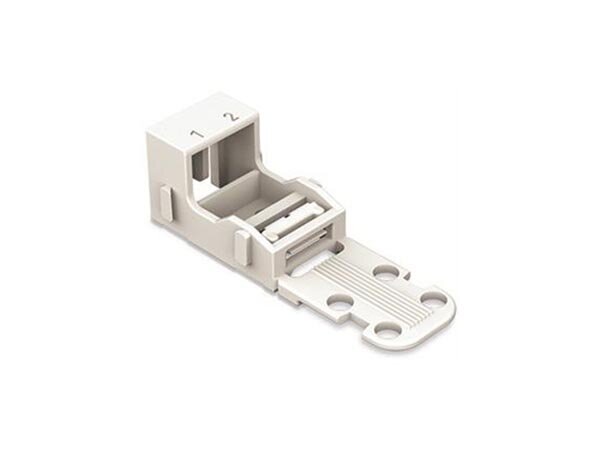 BEFESTIGUNGSADAPTER - FÜR 2-LEITER-KLEMMEN - SERIE 221 - 4 mm² - FÜR SCHRAUBBEFESTIGUNG - WEIß