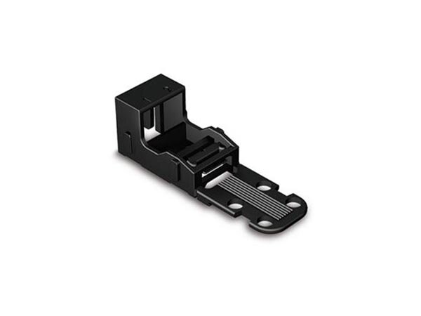 BEFESTIGUNGSADAPTER - FÜR 2-LEITER-KLEMMEN - SERIE 221 - 4 mm² - FÜR SCHRAUBBEFESTIGUNG - SCHWARZ