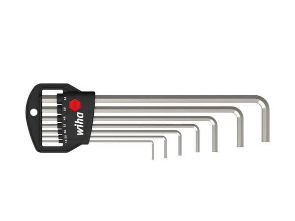 Wiha Stiftschlüssel Set im Classic Halter Sechskant 7-tlg. glanzvernickelt (01220)