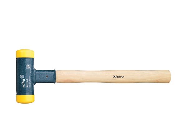 Wiha Schonhammer rückschlagfrei mit Hickory-Holzstiel, Rund-Schlagkopf (02092) 25 mm