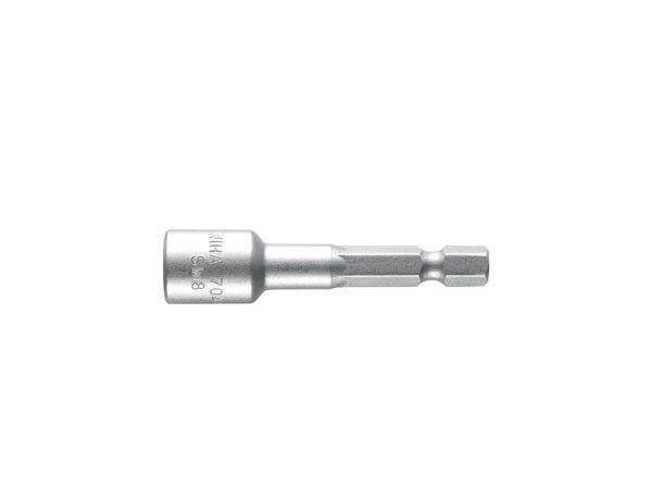 Wiha Steckschlüsseleinsatz magnetisch Standard 55 mm Außensechskant 1/4" (04634) 7,0