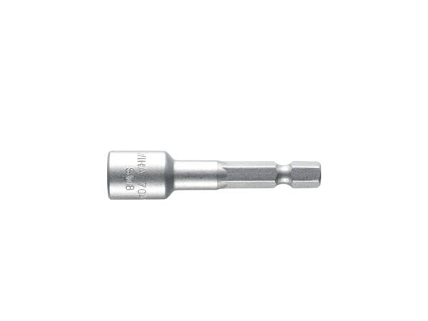 Wiha Steckschlüsseleinsatz magnetisch Standard 55 mm Außensechskant 1/4" (04637) 5,0