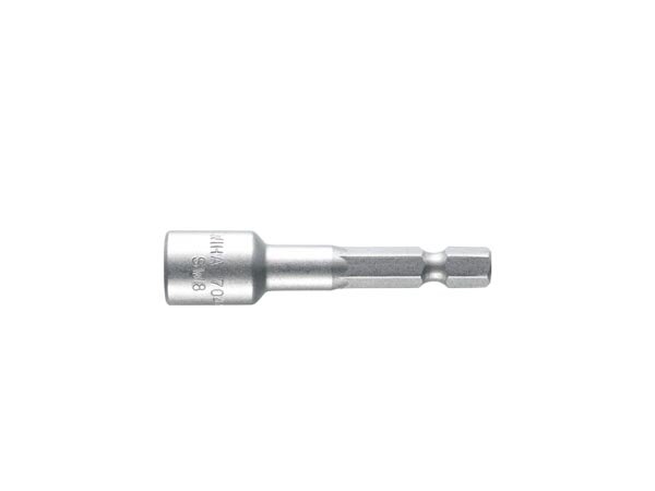 Wiha Steckschlüsseleinsatz magnetisch Standard 55 mm Außensechskant 1/4" (04640) 3/8