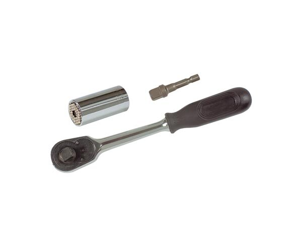 Wiha Steckschlüsseleinsatz Set Gripper mit Ratsche 3/8" und Adapter für Akkuschrauber in Blister 3-tlg. (20783)