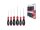 Wiha Schraubendreher Set SoftFinish® Schlitz, Pozidriv 6-tlg. mit Sechskantansatz (21249)