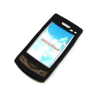 Silicon Case kompatibel zu Samsung Wave S8500 schwarz