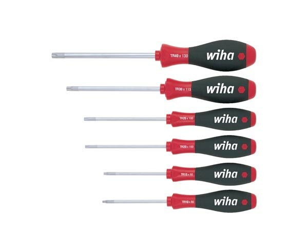 Wiha Schraubendreher Set SoftFinish® TORX® Tamper Resistant (mit Bohrung) 6-tlg. (24506)