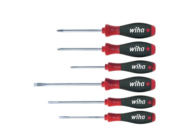 Wiha Schraubendreher Set SoftFinish® Schlitz, Phillips, Pozidriv 6-tlg. (26113)