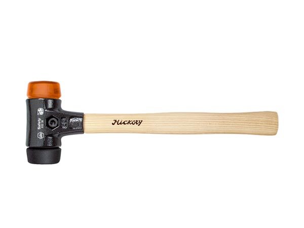 Wiha Schonhammer Safety mittelweich/ hart mit Hickory-Holzstiel, Rund-Schlagkopf (26612) 40 mm