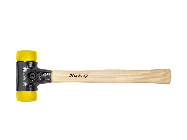 Wiha Schonhammer Safety mittelhart/mittelhart mit Hickory-Holzstiel, Rund-Schlagkopf (26643) 60 mm