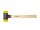 Wiha Schonhammer Safety mittelhart/mittelhart mit Hickory-Holzstiel, Rund-Schlagkopf (26643) 60 mm