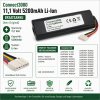 Connect3000 - 11,1 Volt 5200mAh Li-Ion