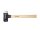 Wiha Schonhammer Safety mittelweich/sehr hart mit Hickory-Holzstiel, Rund-Schlagkopf (26661) 80L mm