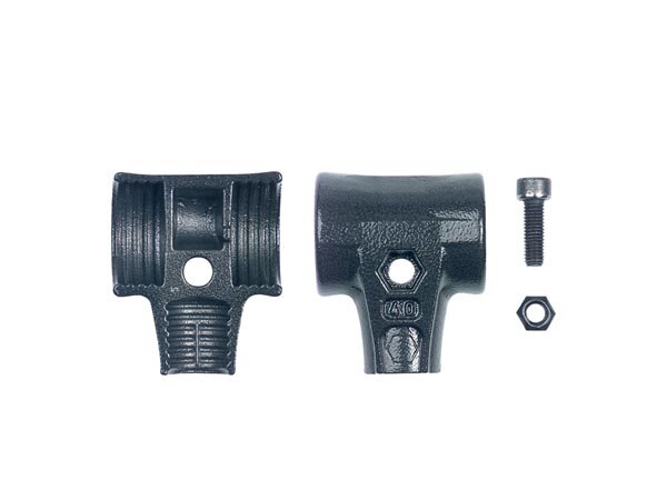 Wiha Hammerschalen Set mit Schraube und Sicherungsmutter für Safety Schonhammer (26671) 60 mm