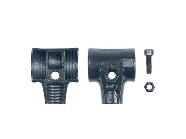 Wiha Hammerschalen Set mit Schraube und Sicherungsmutter für Safety Schonhammer (26672) 80 mm