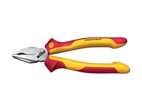 Wiha Kombizange Professional electric mit DynamicJoint® und OptiGrip mit extra langer Schneide (26705) 160 mm