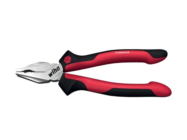 Wiha Kombizange Professional mit DynamicJoint® und OptiGrip mit extra langer Schneide (26707) 180 mm