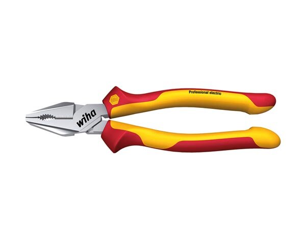 Wiha Kraftkombizange Professional electric mit DynamicJoint® und OptiGrip mit extra langer Schneide (26717) 225 mm