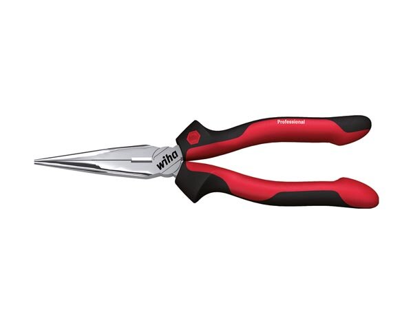 Wiha Flachrundzange Professional mit Schneide gerade Form (26722) 200 mm