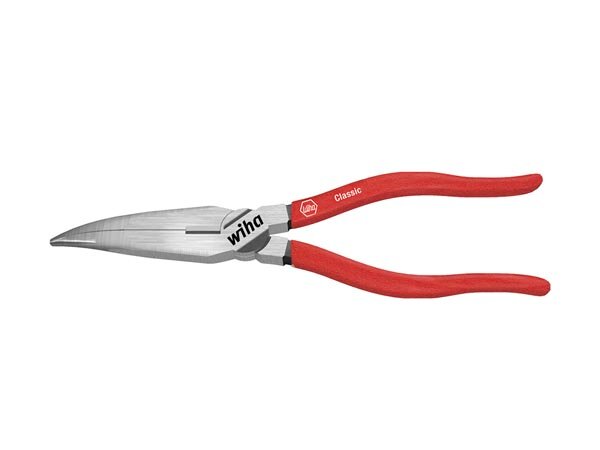 Wiha Flachrundzange Classic mit Schneide gebogene Form, ca. 40° (26723) 160 mm