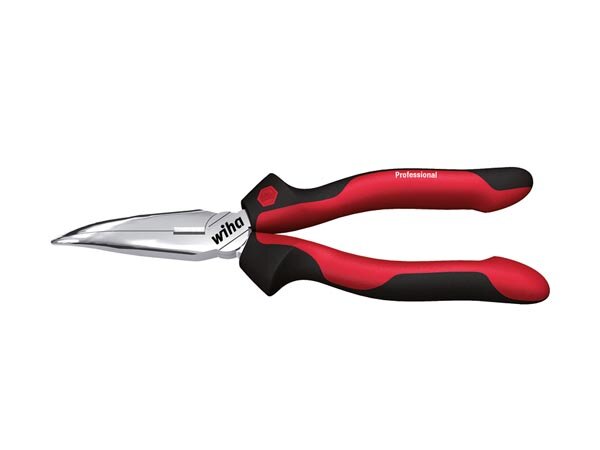 Wiha Flachrundzange Professional mit Schneide gebogene Form, ca. 40° (26726) 200 mm