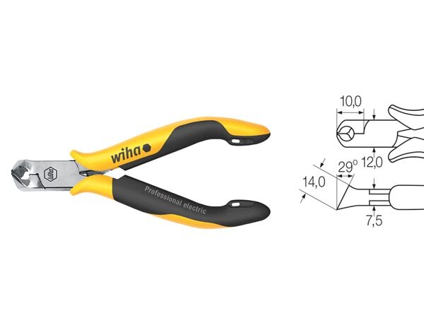 Wiha Schrägvornschneider Professional ESD breiter Kopf, ca. 29° mit kleiner Wate (26835) 115 mm