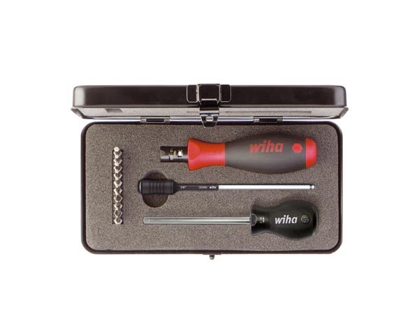Wiha Drehmoment-Schraubendreher Set TorqueVario®-S gemischt 13-tlg variabel einstellbare Drehmomentbegrenzung in Box (26893) 0,8- 5,0 Nm