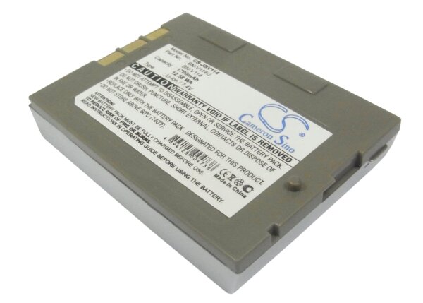 Ersatzakku - CS-JBV114 - JVC BN-V114 - 7,4 Volt 1700mAh Li-Ion - silber - EOL