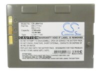 Ersatzakku - CS-JBV114 - JVC BN-V114 - 7,4 Volt 1700mAh Li-Ion - silber - EOL