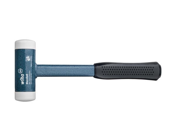 wiha - WH39021 - Wiha Schonhammer rückschlagfrei, sehr hart mit Stahlrohrstiel, Rund-Schlagkopf (39021) 50 mm