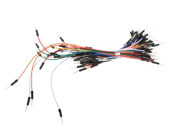 Velleman - WJW009N - Steckbrücken, 1-polig, männlich zu männlich, 22 AWG, Set mit 65 Stück, Kupfer, mehrfarbig