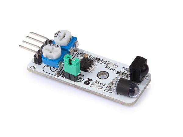 Whadda - WPSE330 - Infrarot-Hindernissensor, 3,3-5 VDC, 2 Potentiometer, Reichweite 2-10 cm, Erfassungswinkel 35°, Weiß