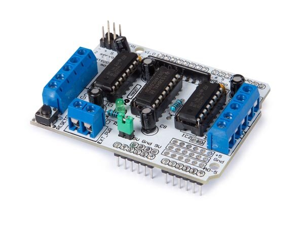 Whadda - WPSH207 - L293D Motor-Treiber-Shield für Arduino - ideal zum Ansteuern von DC- oder Schrittmotoren - thermisch gesichert