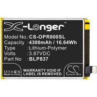 Ersatzakku - CS-OPR800SL - OPPO BLP837 - 3,87 Volt 4300mAh Li-Polymer